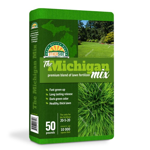 Michigan Centric Lawn Fertilizer Bag Design by Oleh Androsov