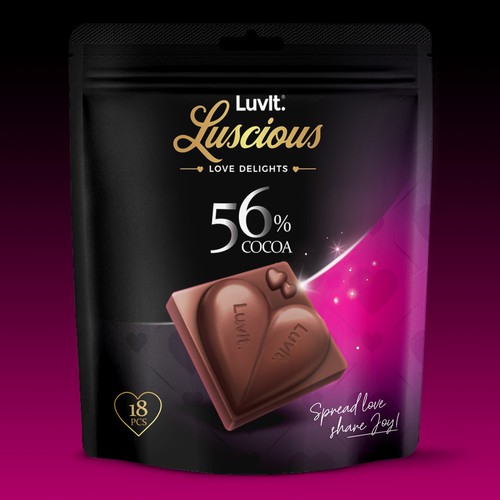 Design a standout label for a Premium Chocolate Homepack Réalisé par tomdesign.org