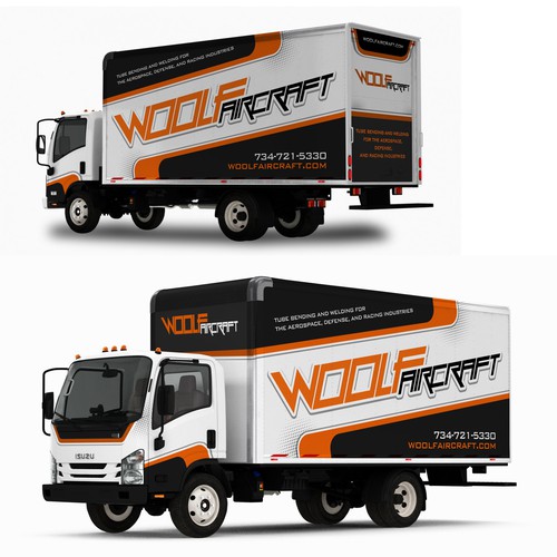 Design our box truck wrap! Design by Konstantin Graphics