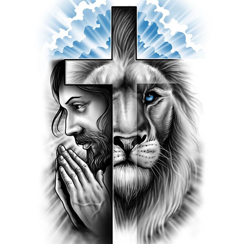 Christian Entrepreneur Lion Tattoo Design by INKSPITJUNKIE