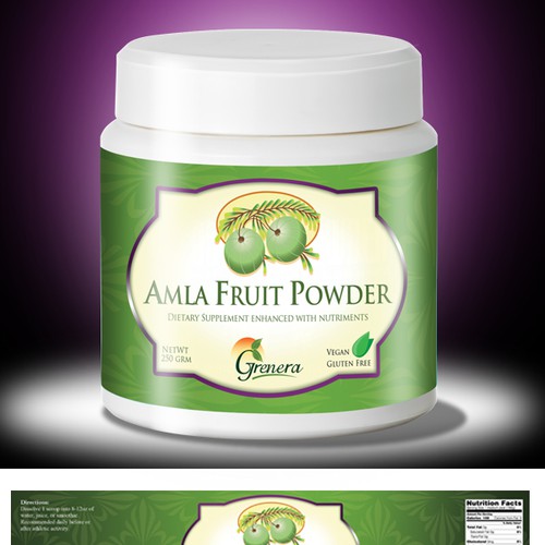 Amla Fruit Powder Label Design by sprocket33