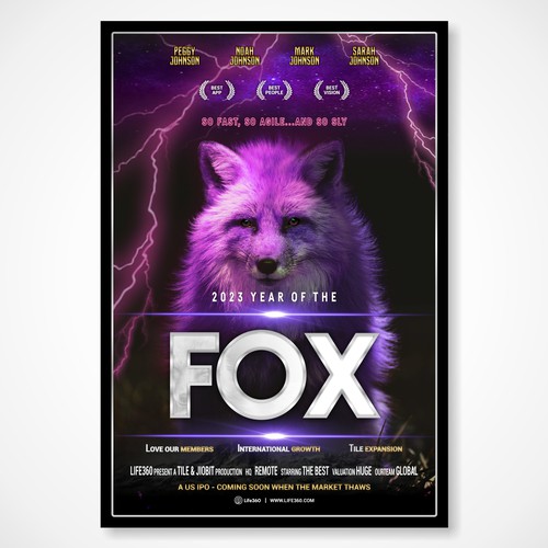 Life360 2023 Year of the Fox Poster Design by Bogi_Graphics