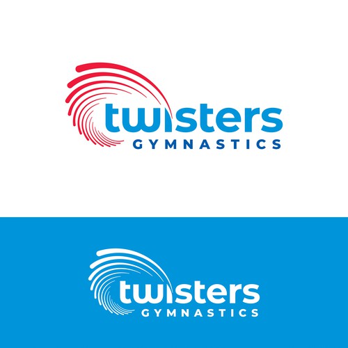 Twister Gymnastics Logo Rebrand - Modern, Exciting, Clean Logo Update for Kids Gymnastics Facility Design by DR Creative Design