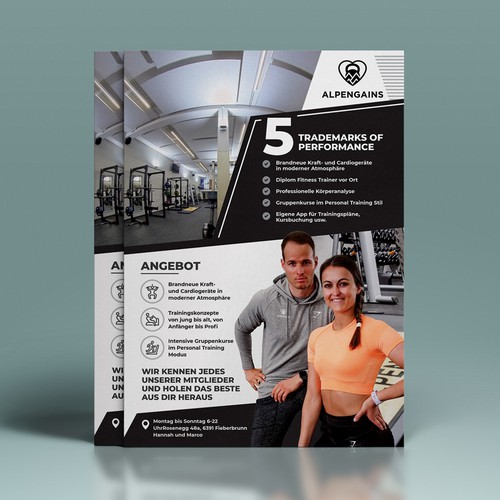 a5 poster design for special gym in the mountains / Community & Training... Design by Dzhafir