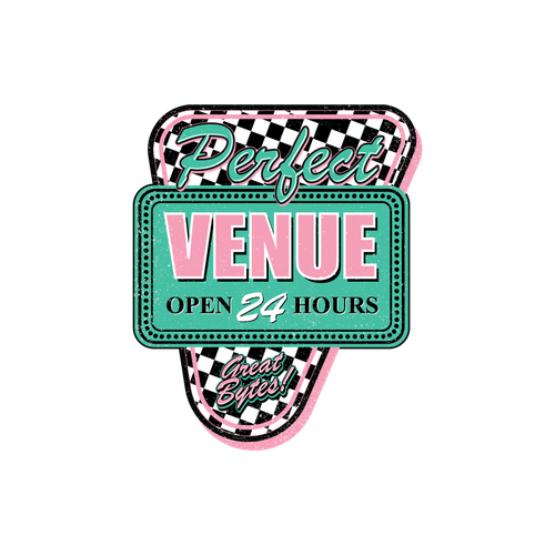 Old diner themed sticker design for restaurant & event tech startup Réalisé par Christy Z.