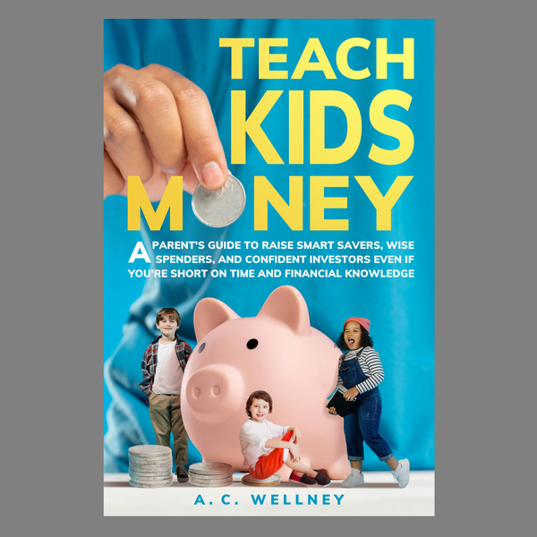 Cute book cover design in finance theme for kid and parents