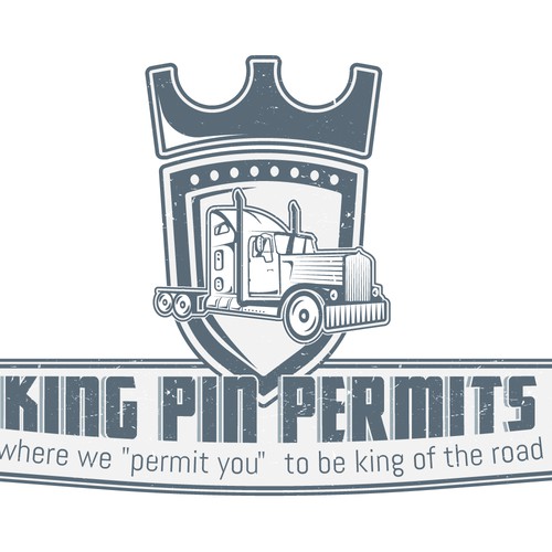 King Pin Permits needs a powerful logo to grab the attention of truck drivers Design by Zmja