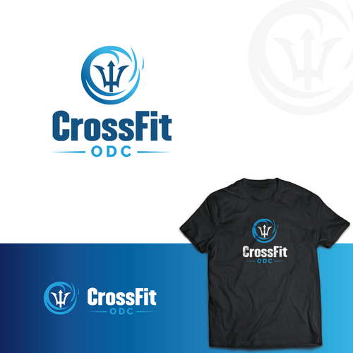 Logo pour une salle de CrossFit (France), thématique : trident, mer, odyssée, poseidon … Design by ViewArt©FR ✏️ ❤✔️