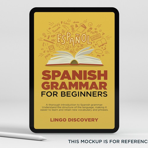 Sophisticated Spanish Grammar for Beginners Cover Design réalisé par Mahiofficial