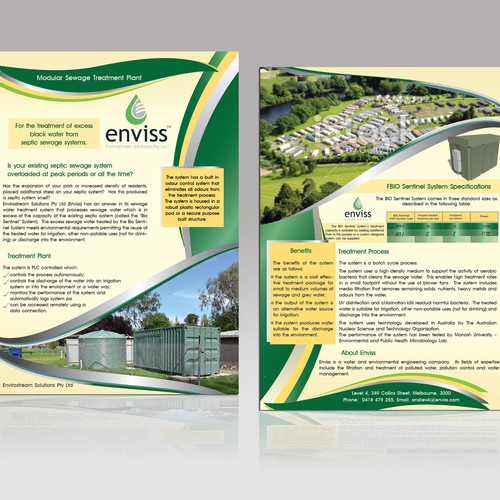 Create brochures for water treatment products Brochure contest