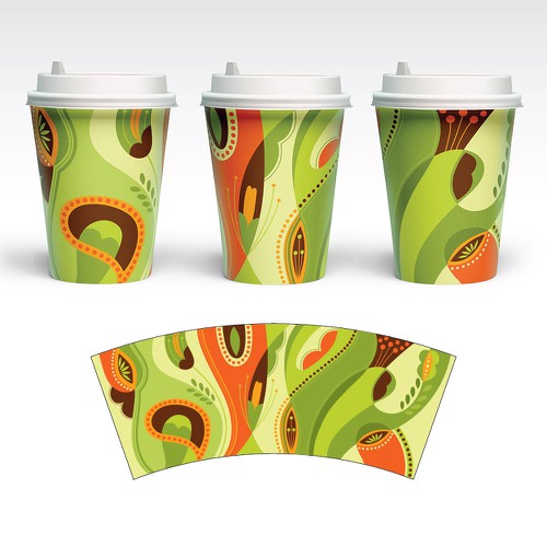 Artwork Design for Paper Cups Diseño de Maria GR