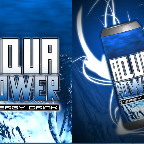 AQUAPOWER ENERGY DRINKS Design by lipsurn®