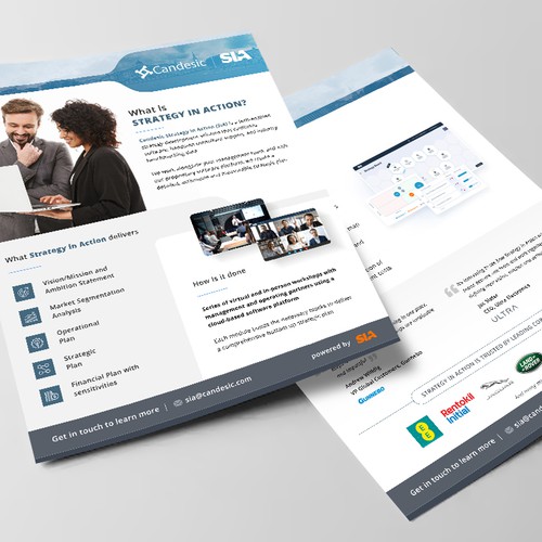 Corporate but modern flyer for team training (in collaboration with other company) Design by Y&B