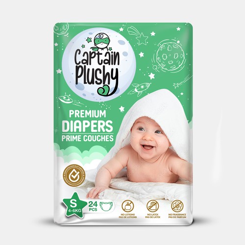 Packaging for playful baby diapers brand Design by Rajith Shantha