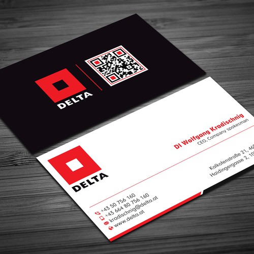 Design DELTA Business Card Relaunch por prosenjit_P