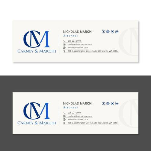 Signature Block for a Modern Law Office Design by korban