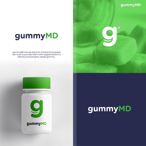 Brand identity for gummy supplement brand Diseño de spARTan