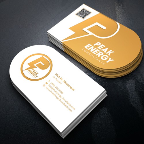 Modern Business Card Design for Electric Energy and Solar Company Design by Xclusive16