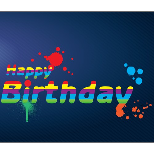 Create cool birthday card designs! Design by Guidea