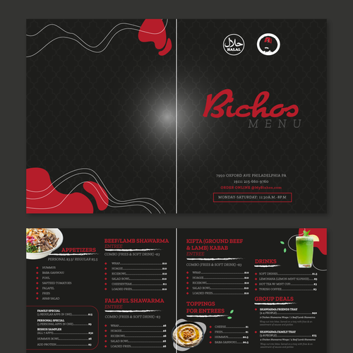 Middle Eastern Menu Design by Geraldine Nuñez