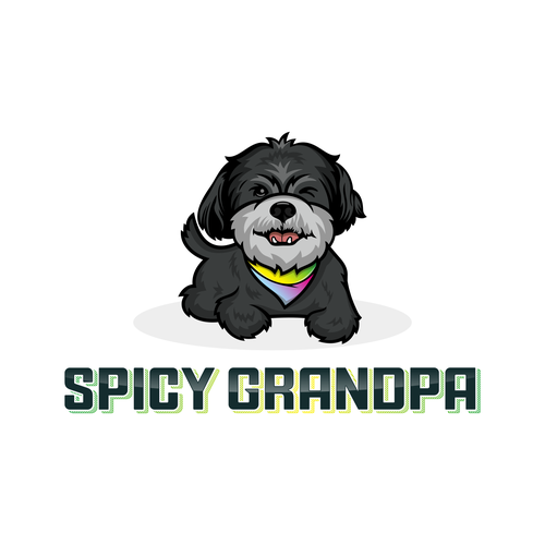 Design a logo with a senior dog named "Spicy Grandpa"!! Design by EMLanderz