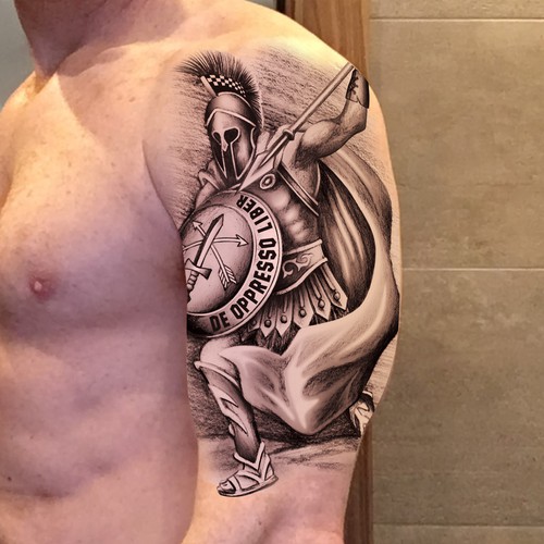Spartan Tattoo Design by eselwe