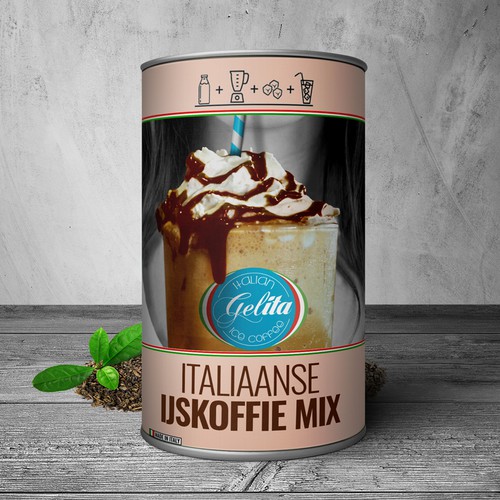 Italian Ice Coffee mix @ home  Label Design by Sagar06