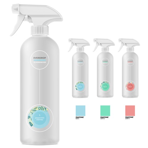 Premium Spray Bottle and Packaging for Cleaning Supplies Design by gs-designs