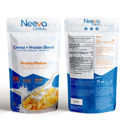 SIMPLE Yet FUN Pouch Design for On-The-Go CEREAL Design von CUPEDIUM