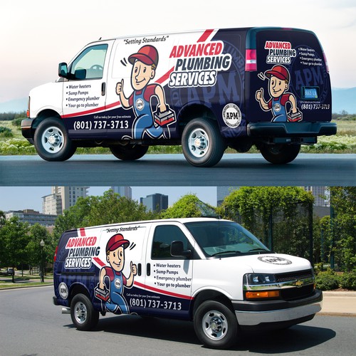 Looking for an eye catching Plumber van wrap Design by Nadun Prabodana