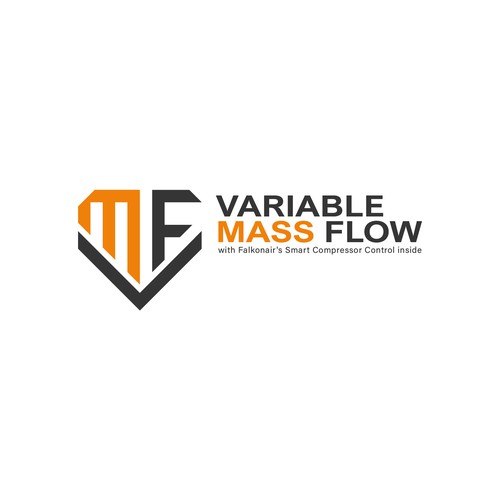 Falkonair Variable Mass Flow product logo design Diseño de Galapica