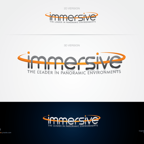 Diseño de Immersive needs a new logo for our panoramic projection company!  FINAL ROUND! de HeART