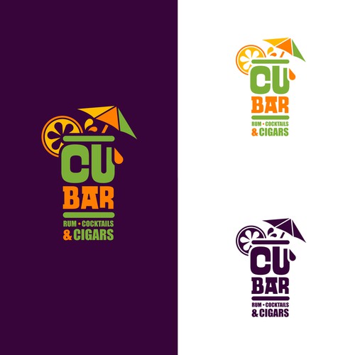 Tiki Bar logo - Rum, Cocktails & Cigars. Design by MarcMart7