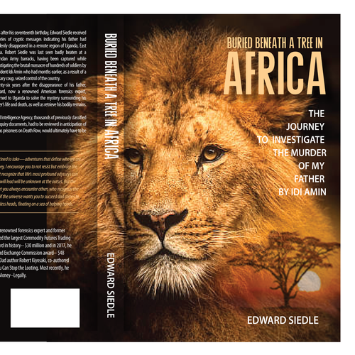 True Crime Book Cover- a son's journey to investigate his father's murder in Africa Design by fwhitehouse7732