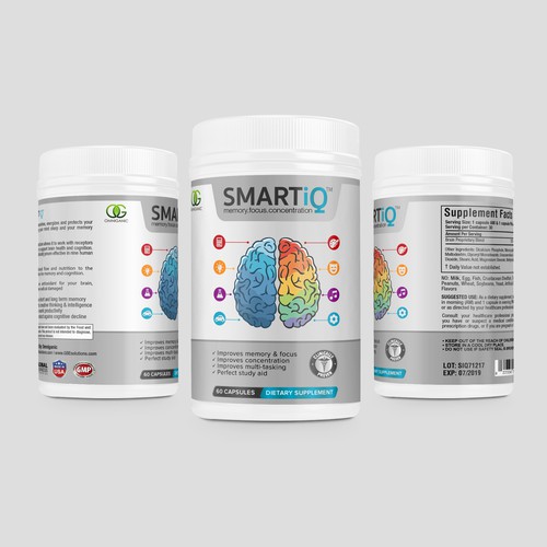 Brain Supplement Label Design Design réalisé par DesignSBS