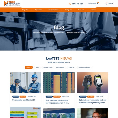 AdventixさんのCreative website templates for a leading pallet racks company_ Meermagazijnデザイン