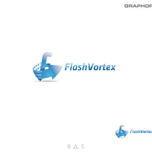 FlashVortex.com logo Diseño de baspixels