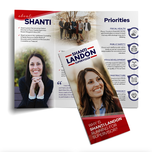 Design a Political Campaign Tri-Folder for an Amazing Candidate Design by Sona Geciova