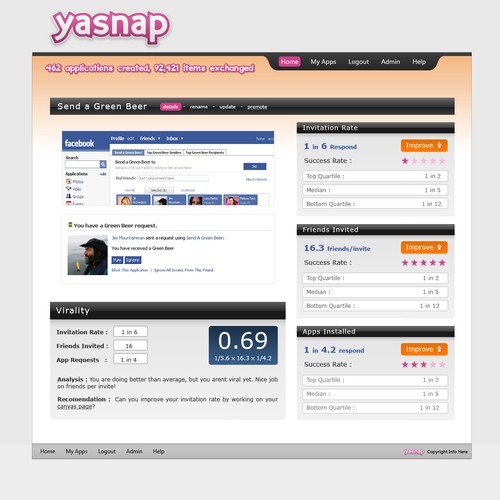 Social networking site needs 2 key pages デザイン by H-rarr