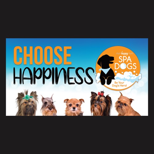 Choose Happiness Banner Design Design von Saveht