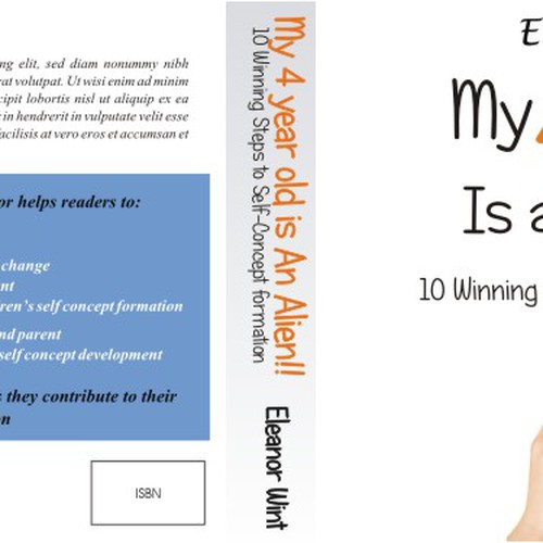 Create a book cover for "My 4 year old is An Alien!!" 10 Winning steps to Self-Concept formation Diseño de allein