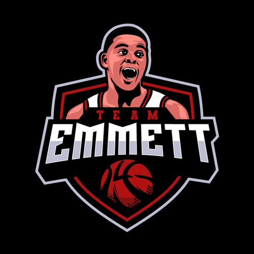 Basketball Logo for Team Emmett - Your Winning Logo Featured on Major Sports Network Diseño de Deezign Depot