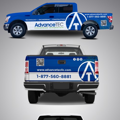 Design a Cutting-Edge, Classy Truck Wrap for AdvanceTEC – Highlighting Innovative Technology Design by Bittu2015