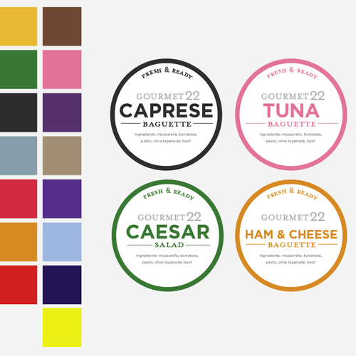 Label Design for Gourmet Food Design by Joshua Vizzacco