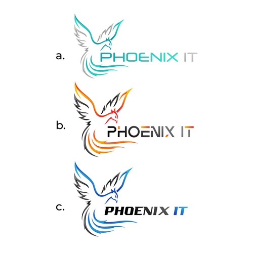 Business logo for consulting company Phoenix IT Réalisé par jialing001