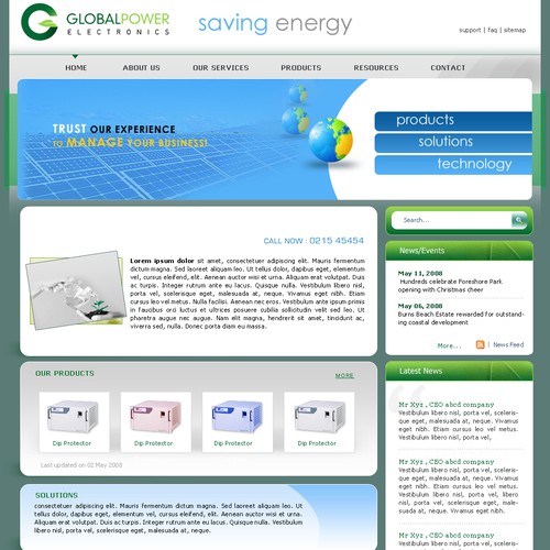 Design di Website Design for Green Electronic Company di Nur