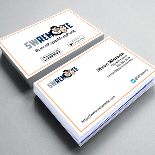 Contemporary Business Card For Mobile Technology Pany