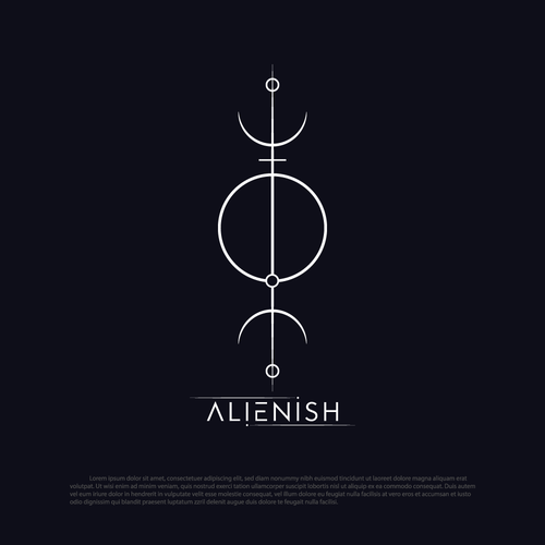 Alienish Fashion Brand logo Design by Dan_Tangerine