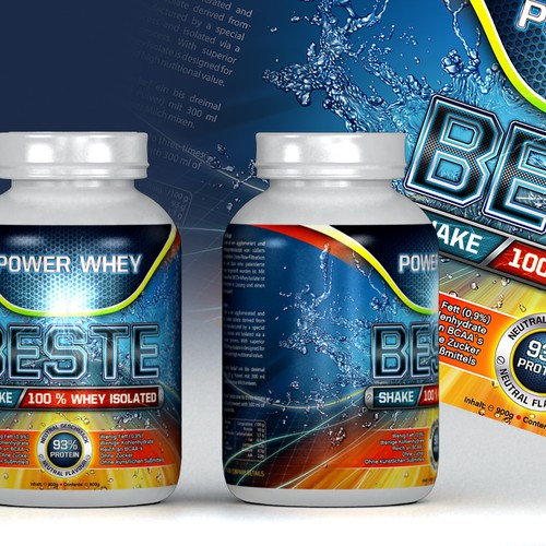 Design Striking, colourful, fruity label needed for the best Protein por cos66