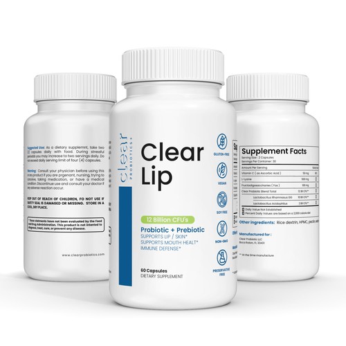 Bottle Labeling for Probiotic Company Design by CUPEDIUM